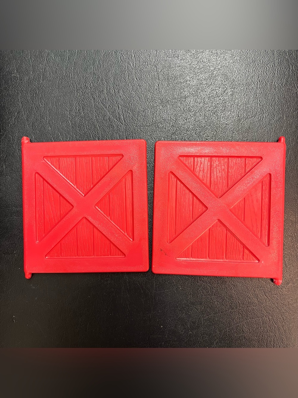 Little Tikes Dollhouse Farm Stable Barn Red Doors Replacement Parts 2pc Set